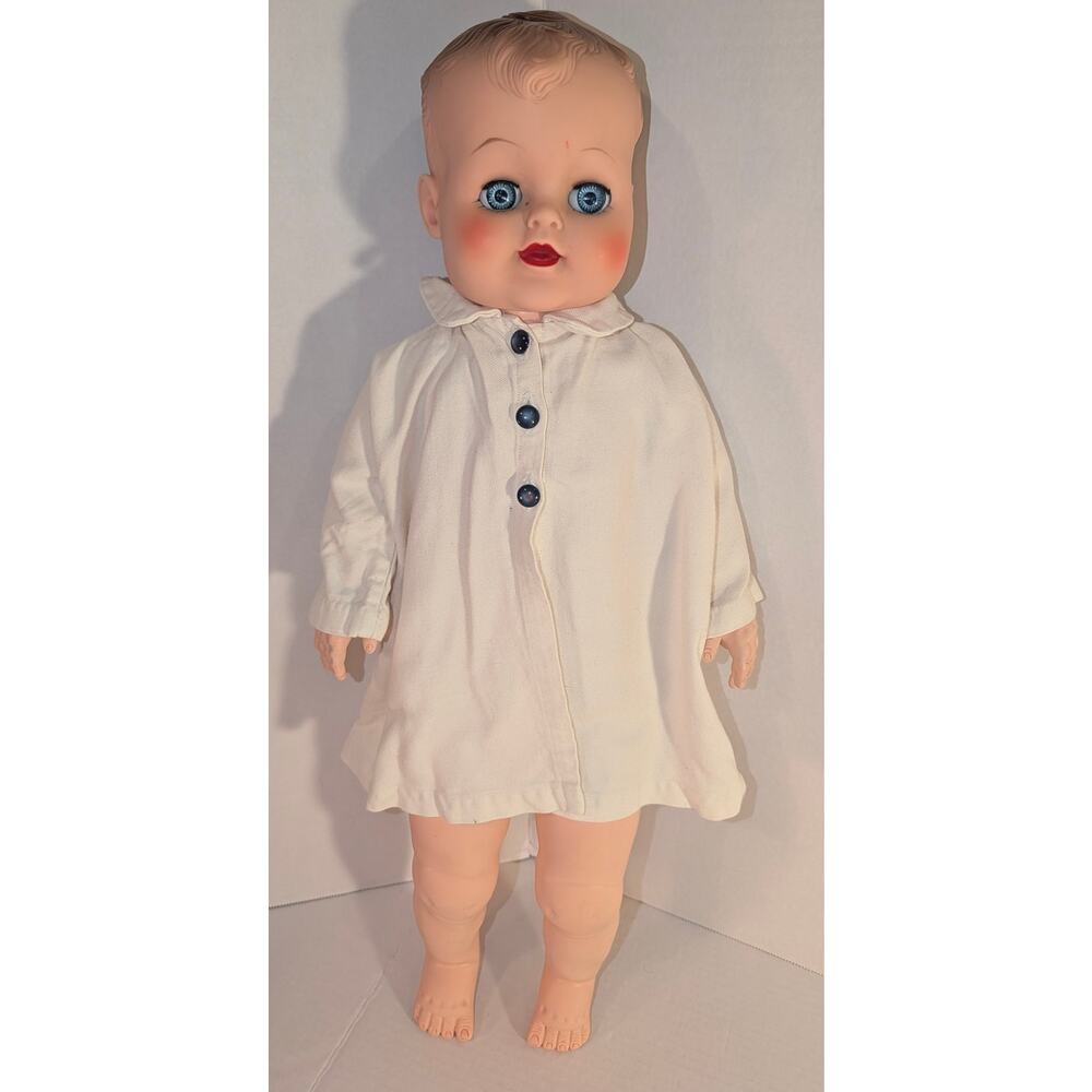 Vintage Beautiful 23" Vinyl Doll One Piece Stuffed Vinyl Body